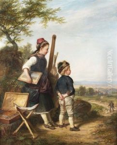 The Young Artists (schwelmer Kinder) by Johann Hermann Kretzschmer