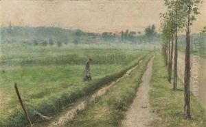 Au Bord Du Ruisseau Au Crepuscule by Nils Kreuger