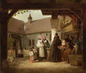 Im Klosterhof by Johann Friedrich Karl Kreul