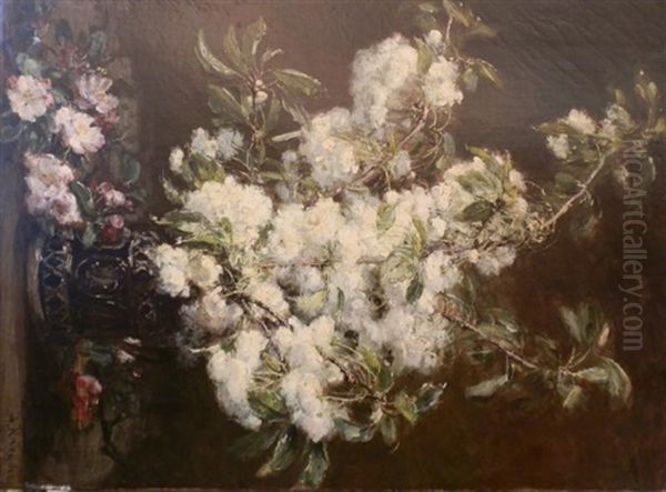 Bouquet De Roses Blanches Et D'eglantines - view 1