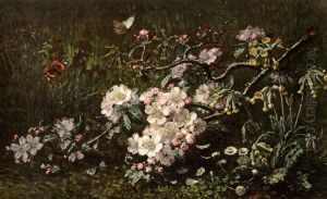 Fleurs Et Papillons Du Printemps by Alexis Kreyder