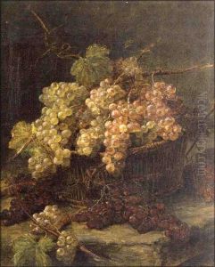 Nature Morte Aux Raisins Dans Un Panier