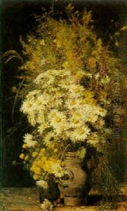Vase De Marguerites Et De Fleurs Des Champs