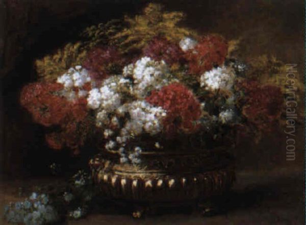 Still Life Of Pink And White Phlox - view 1