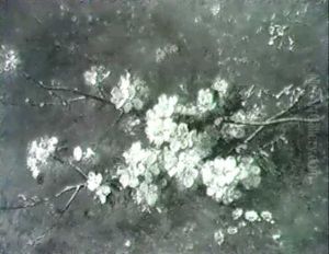 Apple Blossoms A Branch Of Lilac by Alexis Kreyder
