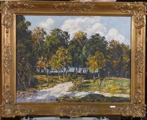 Herbst. Durchblick Auf Starnbergersee by Hugo (Emil Albert Hugo) Kreyssig