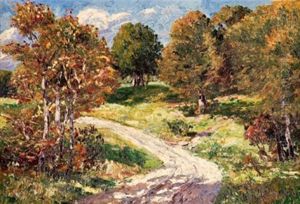Landstrase Im Herbst by Hugo (Emil Albert Hugo) Kreyssig