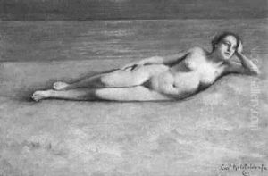Am Strand Liegender Weiblicher Akt Am Strand Liegender Weiblicher Akt