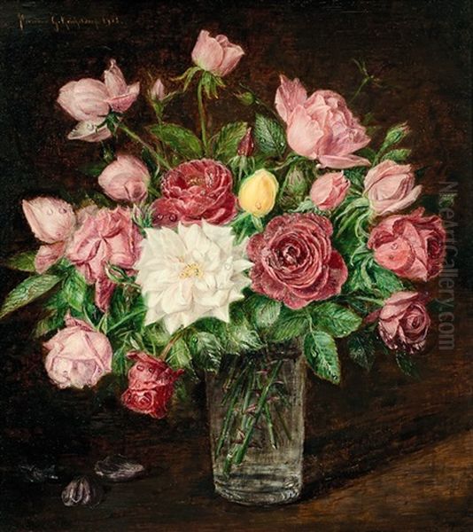 Rosenstraus In Einer Glasvase - view 1