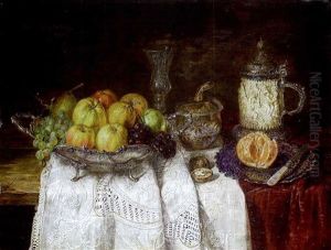 Fruchtesstilleben by Hermann Gottlieb Kricheldorf