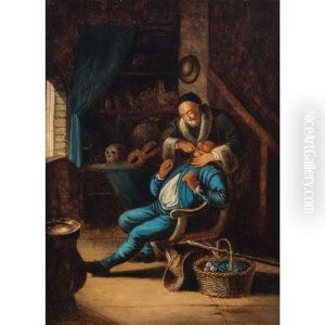 A Visit To The Dentist by Cornelius David Krieghoff