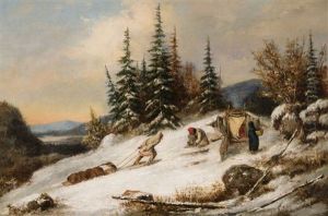 Indian Family Camping In Winter