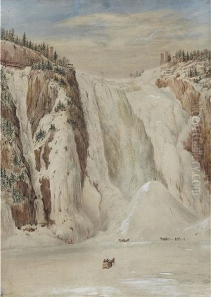 Montmorency Falls, Circa 1853 by Cornelius David Krieghoff