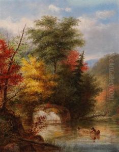 Indian Canoeing by Cornelius David Krieghoff