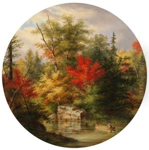 Navigating The River by Cornelius David Krieghoff