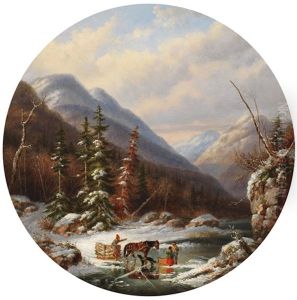Crossing The Ice by Cornelius David Krieghoff