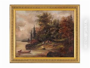 On The St. Maurice, Quebec by Cornelius David Krieghoff