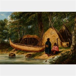 Indian Camp by Cornelius David Krieghoff