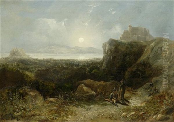 Kustenlandschaft Bei Mondschein - view 1