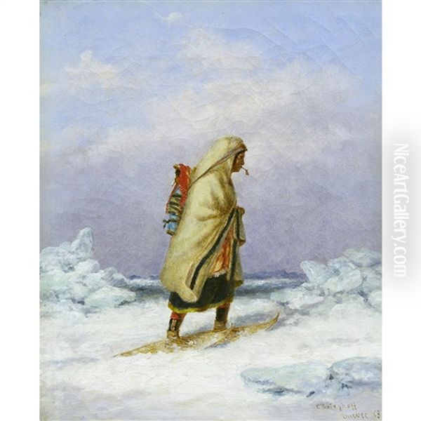 Mother And Papoose Crossing The St. Lawrence - view 1