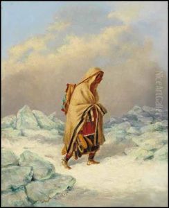 Indian Moccasin Seller by Cornelius David Krieghoff