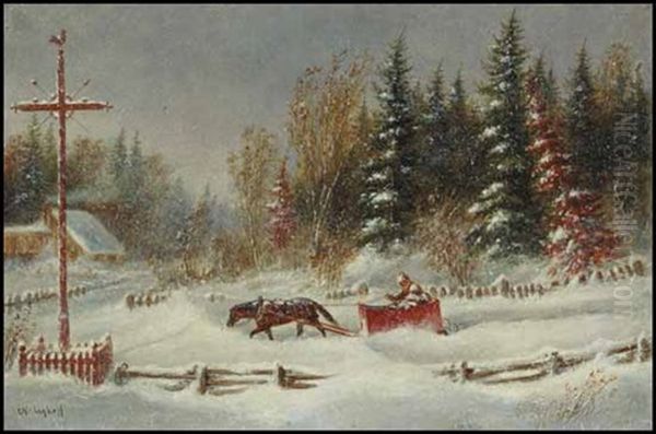Winter Blizzard - Horse And Sleigh - view 1