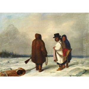 Caughnawaga Indians, Winter by Cornelius David Krieghoff