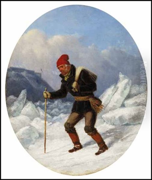 Habitant In Winter, A View Of The Citadel In The Distance - view 1