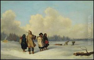 Indian Hunters And Trappers by Cornelius David Krieghoff