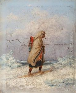 Moccasin Seller And Trapper by Cornelius David Krieghoff