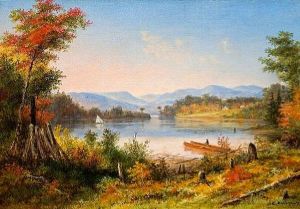 The Narrows, Lake St. Charles by Cornelius David Krieghoff