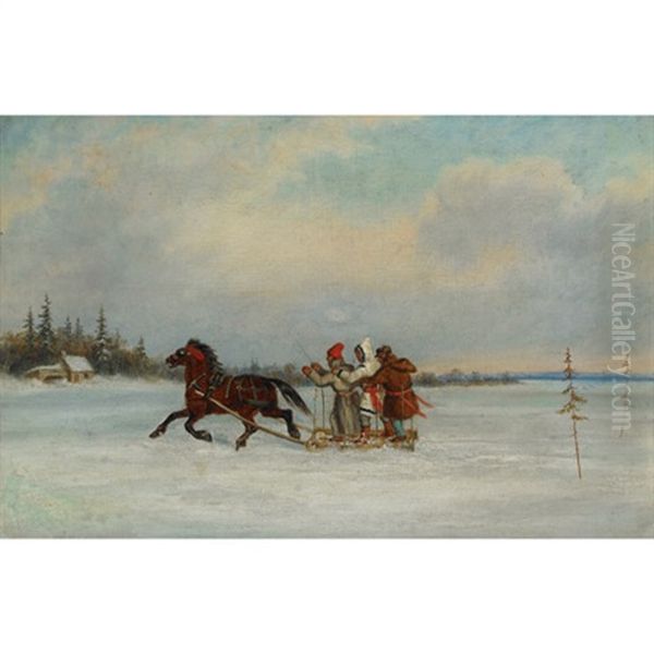 Habitants With Sleigh - view 1