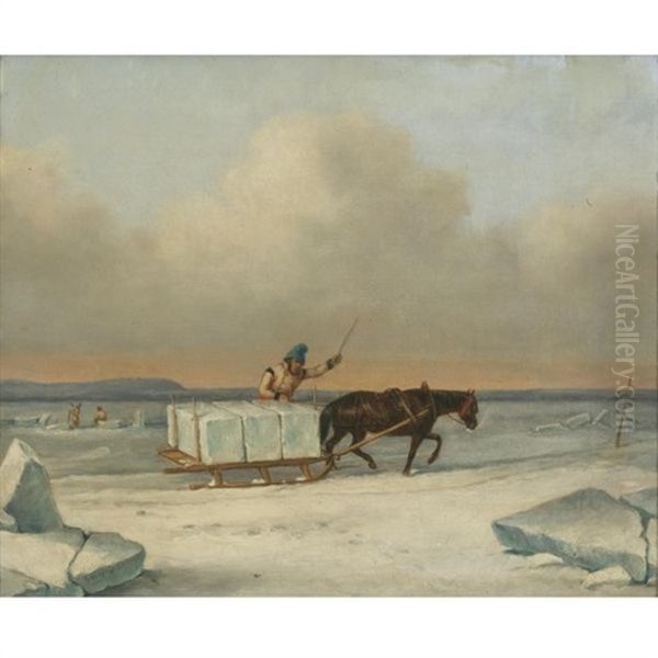 The Ice Cutters On The St. Lawrence At Longueuil - view 1