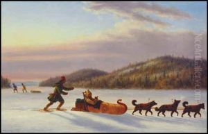 Fur Trader In Toboggan by Cornelius David Krieghoff