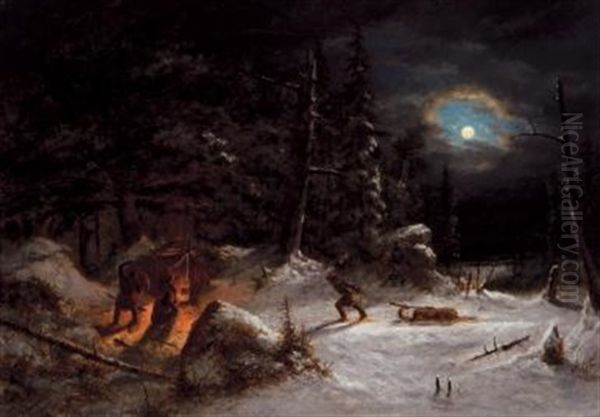 Indian Hunters Camp: Moonlight - view 1