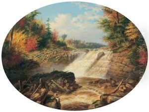 A Jam Of Saw Logs On The Upper Fall In The Little Shawanagan River - 20 Miles Above Three Rivers