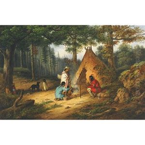 Caughnawaga Indians At Camp Caughnawaga Indians At Camp
