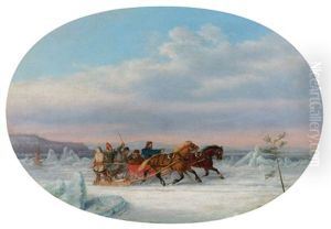 Race Across The St. Lawrence Between Quebec And Levis by Cornelius David Krieghoff