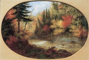 Shooting The Rapids by Cornelius David Krieghoff