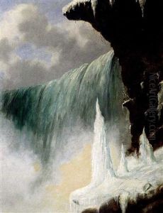 Niagara Falls From Below Table Rock, Winter by Cornelius David Krieghoff