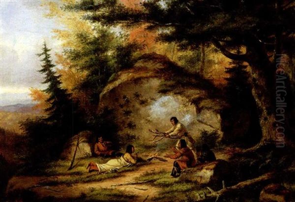 Indian Scouts On Lookout Rock - view 1