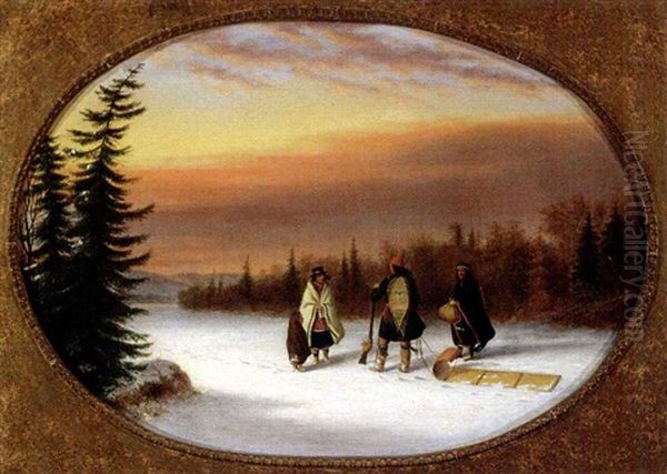 Caughnawaga Indians, Winter - view 1