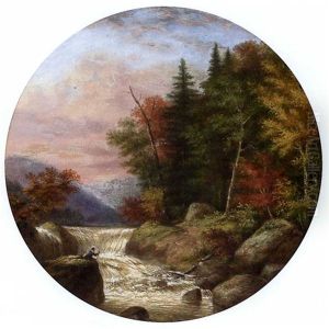 Fishing In The Rapids, Quebec by Cornelius David Krieghoff