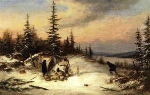 Indian Camp In Winter