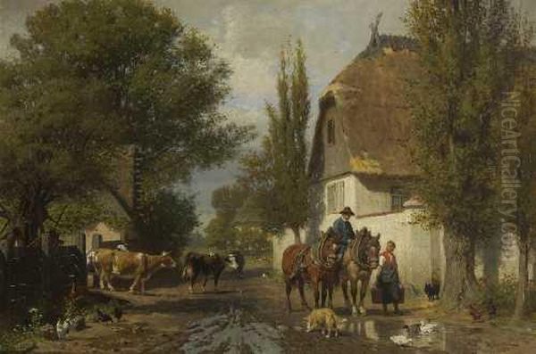 Unterhaltung Auf Der Dorfstrase. - view 1