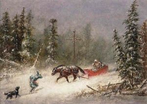 Habitants In A Blizzard by Cornelius David Krieghoff