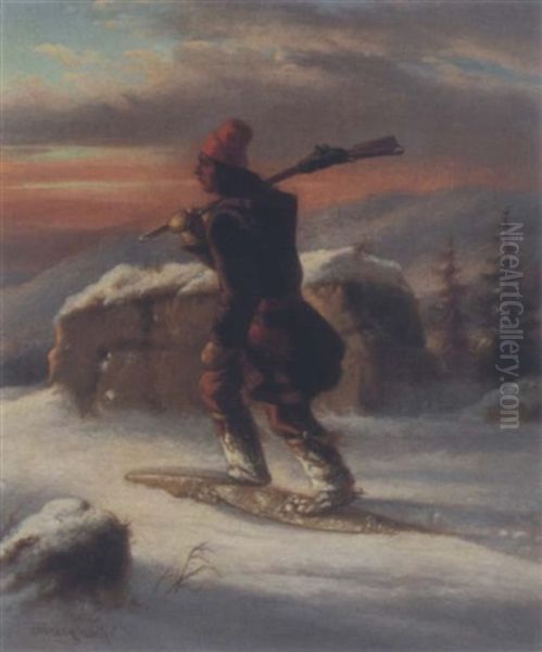Indian Hunter, Winter Sunset - view 1
