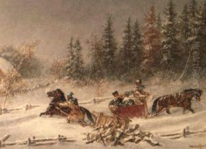 A Winter Incident by Cornelius David Krieghoff