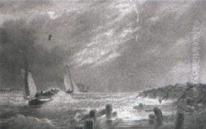 Entrance To The Harbour At Scheveningen, Holland