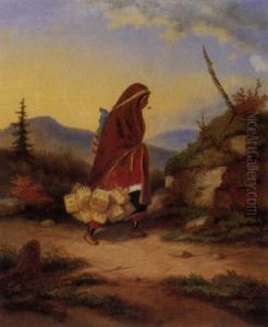 Indian Squaw Basket Seller